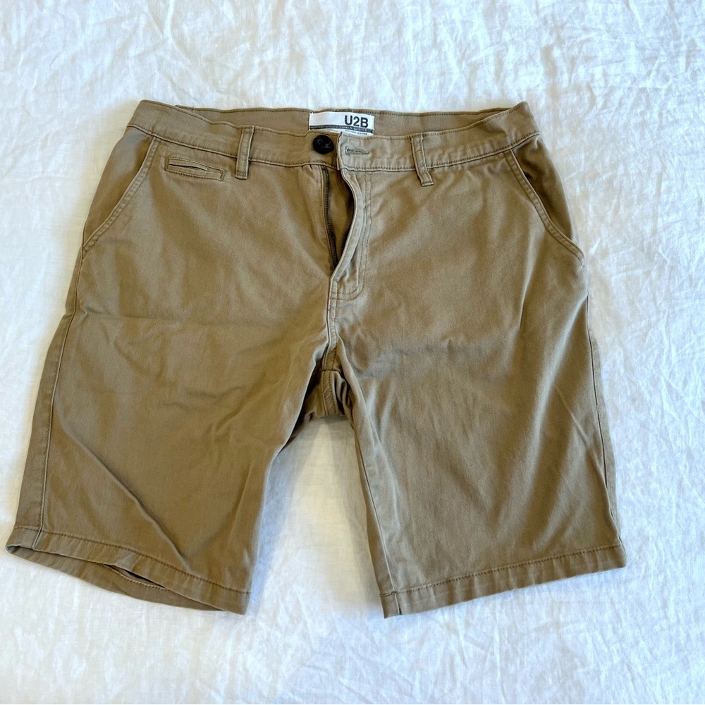 U2B Men's cargo khaki shorts size M